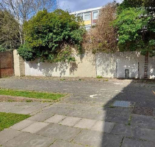 Harbridge Square was looking a little dull before the mural was added