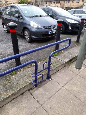 The railings in Portswood Place after a fresh lick of paint