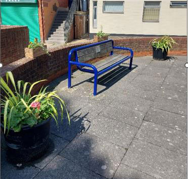 Portswood Place seating area with a fresh lick of paint