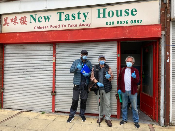 The Roehampton Shed team pictured outside the vacant unit.