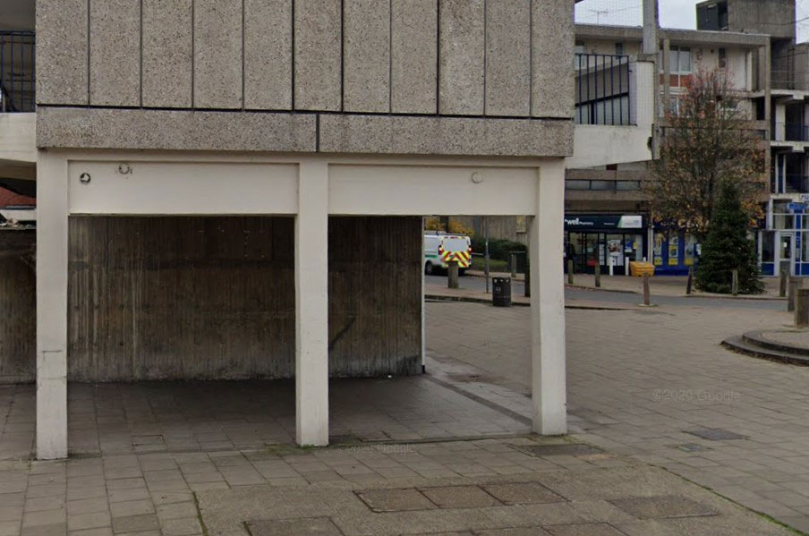 The undercroft on Danebury Avenue before it was given a makeover