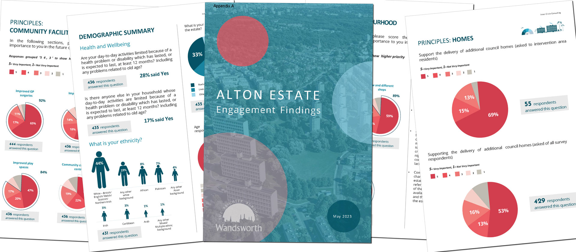 Picture showing some of the pages from the Engagement Findings Report