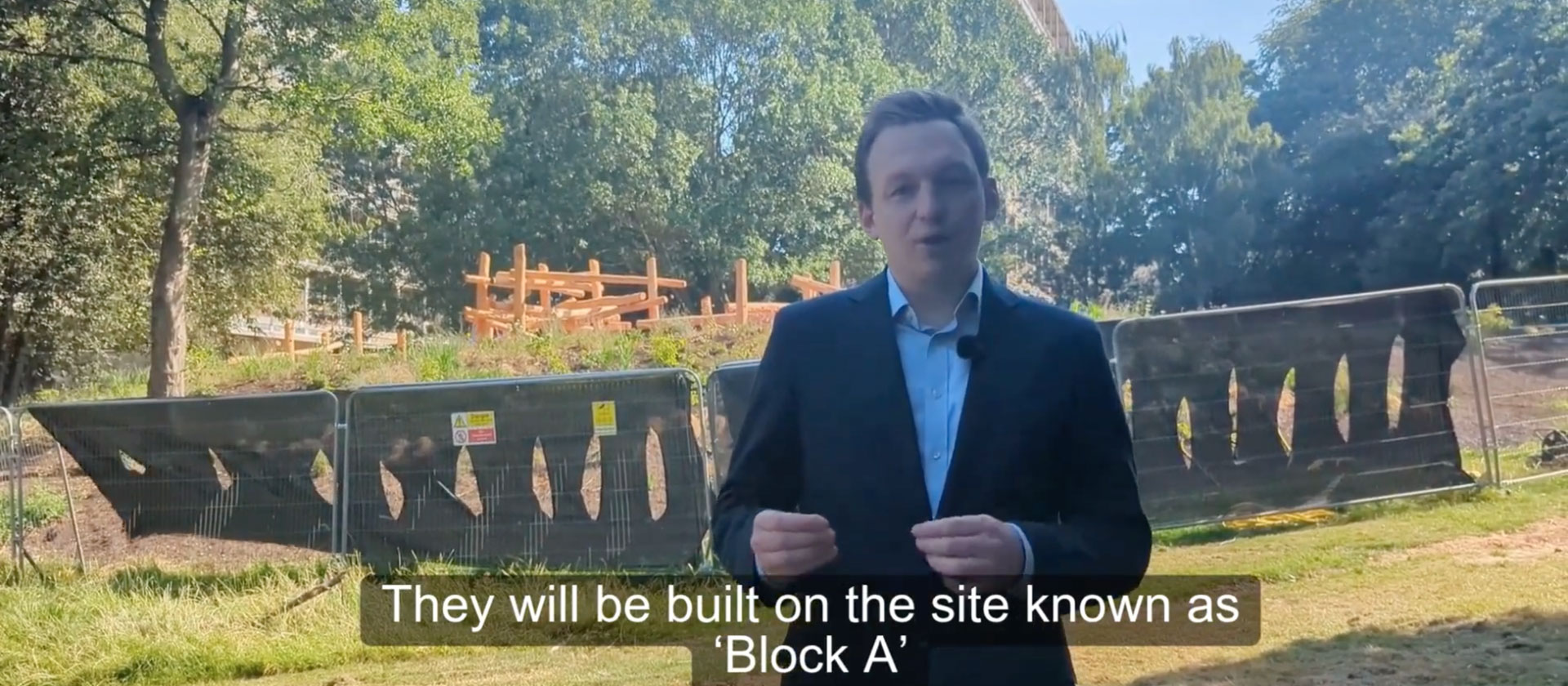 Cabinet Member for Housing Matthew Corner is pictured featuring in a video in which he reaffirms the council's commitment to regenerating Roehampton's Alton Estate.