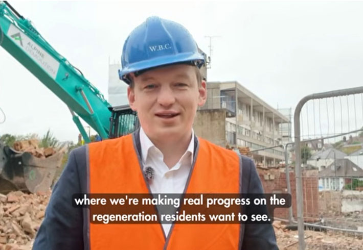 Cllr Matthew Corner, Cabinet Member for Housing, features in a video, taking about the Alton Regeneration moving forward