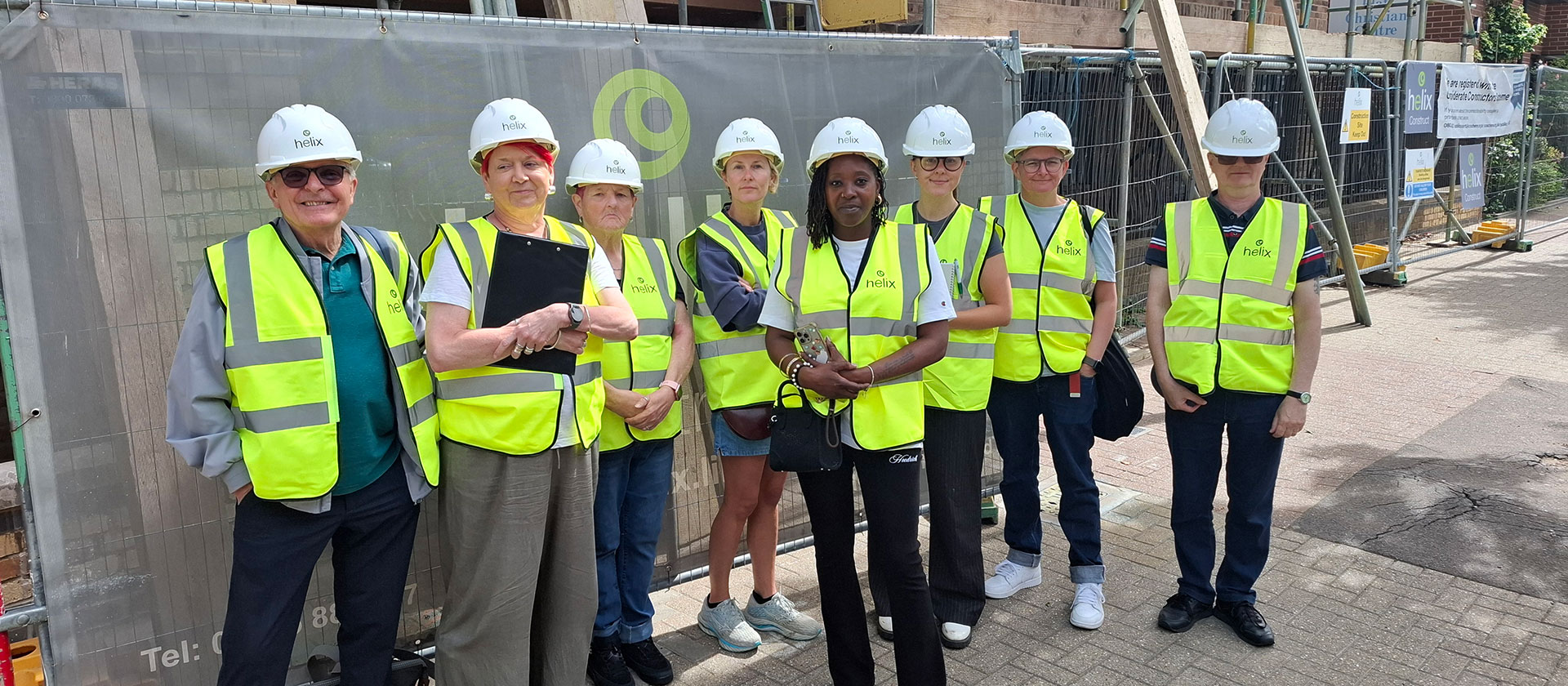 Alton Community Panel members are pictured attending a site visit.